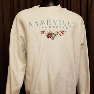 Crew Neck Sweatshirt Large White Nashville TN